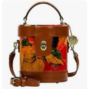 Patricia Nash Noli Leather Cylinder Crossbody Bag -Spring Multi